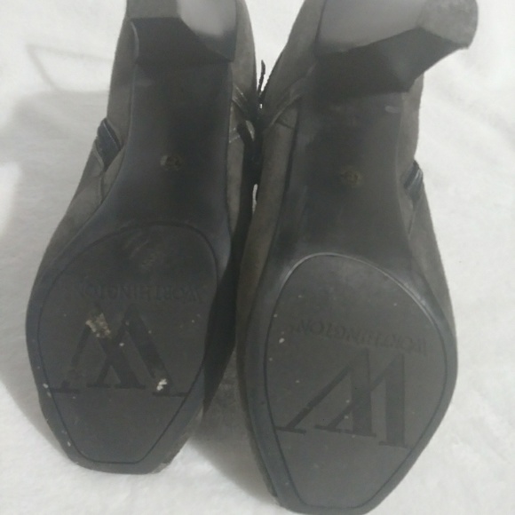 🎯 Worthington Suede Peep Toe Booties 8.5M - Picture 6 of 6